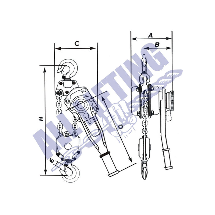 ALS-mini-lever-hoist-diagram-all-lifting