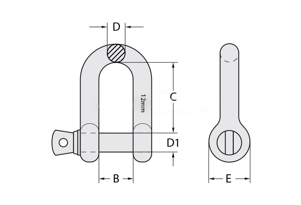 Commercial-Galvanised-Dee-Shackle-Dimensions-all-lifting