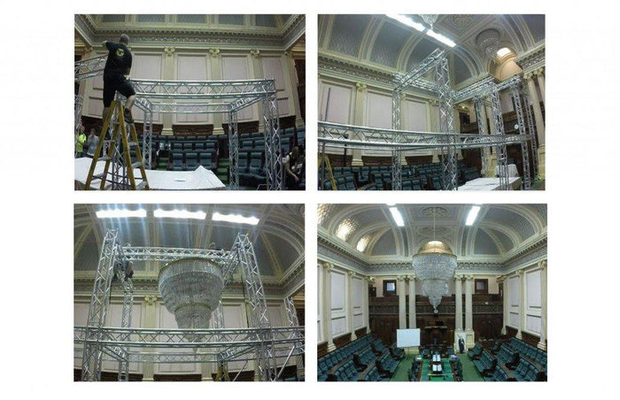 Chandelier Hoist System at Parliament House Victoria - Australia