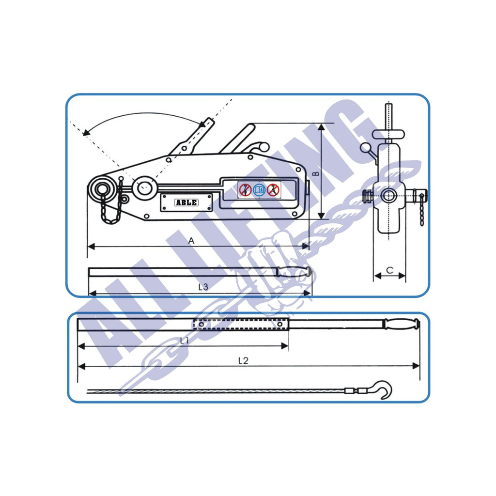 Turfer Rope Puller 4WD Wire Rope Puller/Creeper Winch | Australian Owned