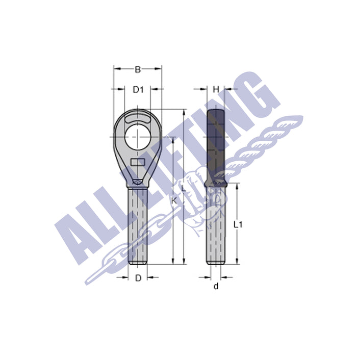 Ss Wire Rope Socket Forged Closed Swage Wire Rope Socket | Australian Owned