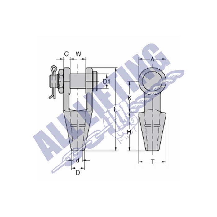 Forged Open Spelter Wire Rope Socket | All Lifting