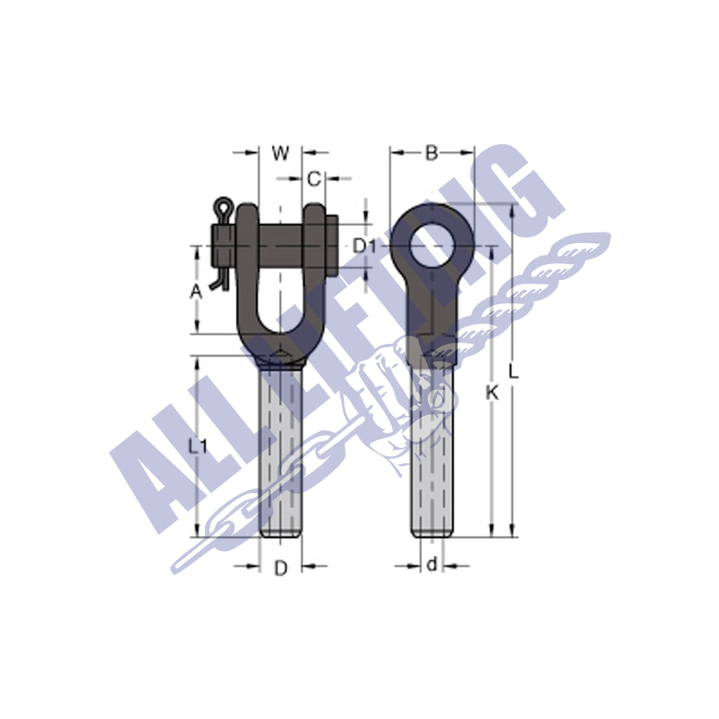 Open Swage Socket Rope Block Forged Open Swage Socket | All Lifting