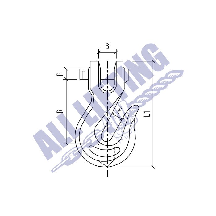1/4 Inch Swivel Lifting Lifting Chain Hooks 304 Stainless Steel Clevis