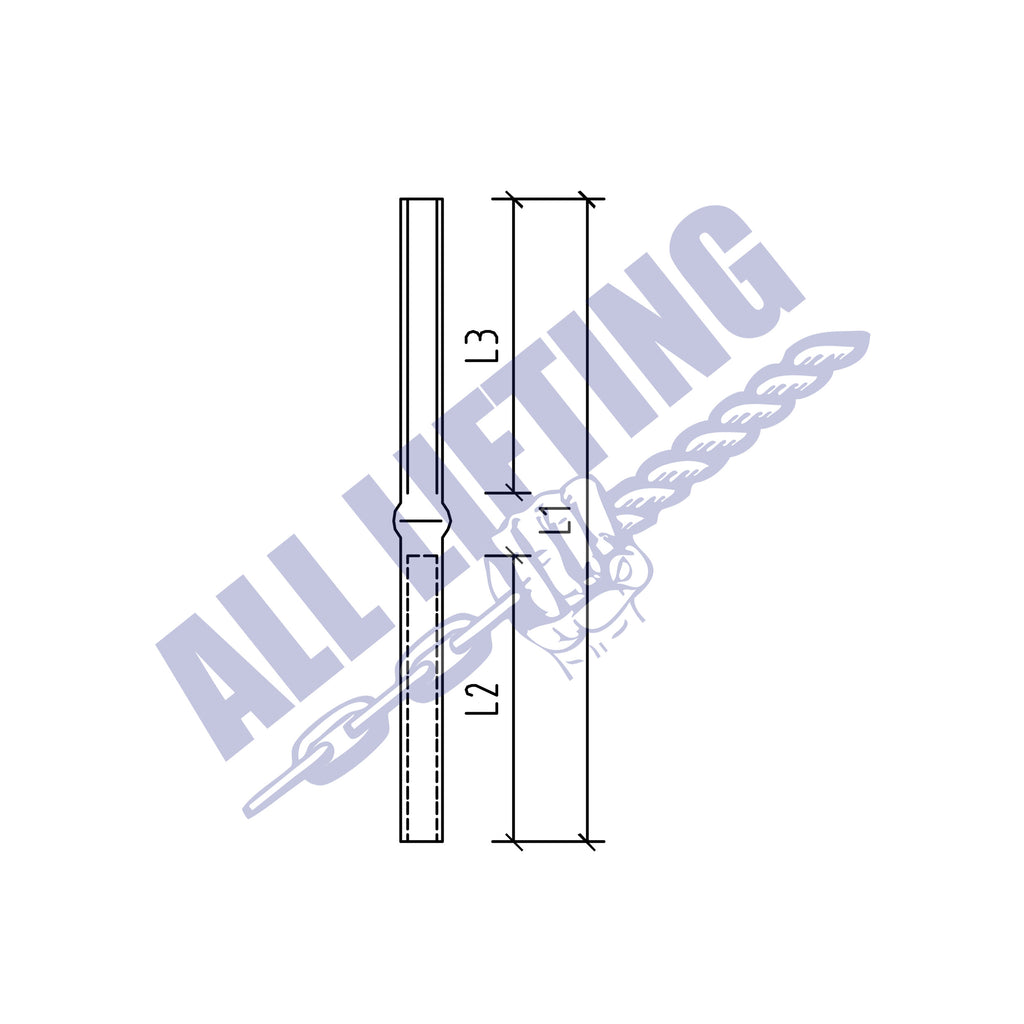 Stainless Steel Swage Stud Threaded Terminal | All Lifting