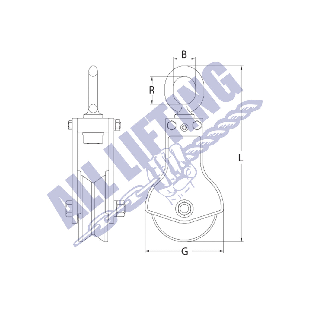 Trawl Block with Swivel Eye Needle Type | All Lifting